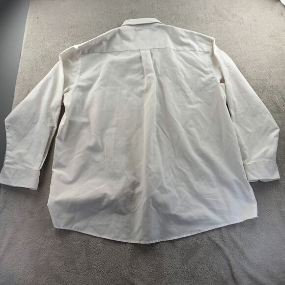 Dickies Mens Work Dress Shirt Size 18-18.5 Neck White Long Sleeve Button-Down - Picture 12 of 12